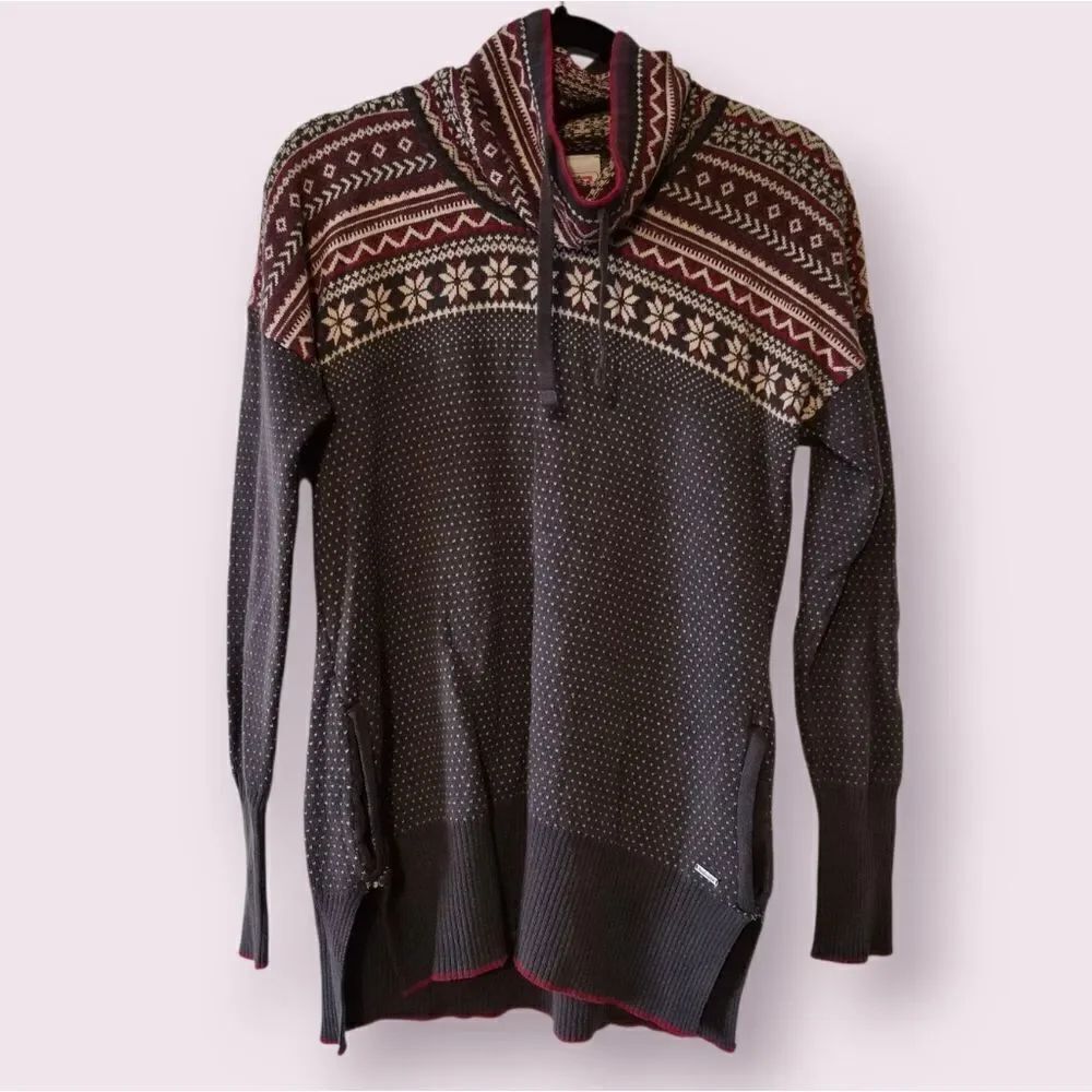 Avalanche Funnel Neck Sweater Tunic Women's Size M Casual Pullover w/Pockets EUC
